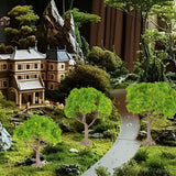 Maxbell 3x Model Trees Diorama Tree for Railway Building Model DIY Scenery Landscape yellow flower trees