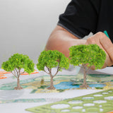 Maxbell 3x Model Trees Diorama Tree for Railway Building Model DIY Scenery Landscape yellow flower trees