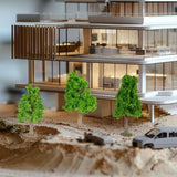 Maxbell 3x Model Trees Diorama Tree for Railway Building Model DIY Scenery Landscape tower shaped tree