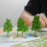 Maxbell 3x Model Trees Diorama Tree for Railway Building Model DIY Scenery Landscape tower shaped tree