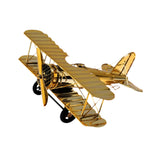 Maxbell Metal Airplane Model Decor Aircraft Glider Biplane for Entrance Home Desktop M Gold