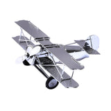 Maxbell Metal Airplane Model Decor Aircraft Glider Biplane for Entrance Home Desktop M Silver