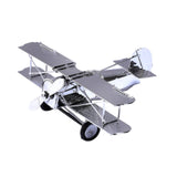 Maxbell Metal Airplane Model Decor Aircraft Glider Biplane for Entrance Home Desktop M Silver