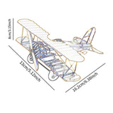 Maxbell Metal Airplane Model Decor Aircraft Glider Biplane for Entrance Home Desktop M Silver