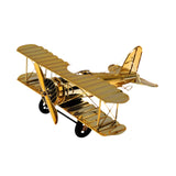 Maxbell Metal Airplane Model Decor Aircraft Glider Biplane for Entrance Home Desktop L Gold