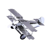 Maxbell Metal Airplane Model Decor Aircraft Glider Biplane for Entrance Home Desktop L Silver