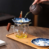 Maxbell Ceramic Tea Strainer Filter Unique Kung Fu Tea Filter for Desk Home Teahouse