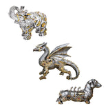 Maxbell Mechanical Punk Statue Ornaments Steampunk Craft for Office Table Decoration Elephant