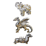 Maxbell Mechanical Punk Statue Ornaments Steampunk Craft for Office Table Decoration Elephant