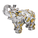 Maxbell Mechanical Punk Statue Ornaments Steampunk Craft for Office Table Decoration Elephant