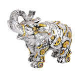 Maxbell Mechanical Punk Statue Ornaments Steampunk Craft for Office Table Decoration Elephant