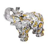 Maxbell Mechanical Punk Statue Ornaments Steampunk Craft for Office Table Decoration Elephant