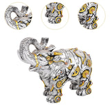 Maxbell Mechanical Punk Statue Ornaments Steampunk Craft for Office Table Decoration Elephant