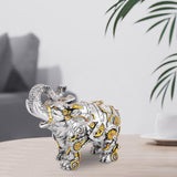 Maxbell Mechanical Punk Statue Ornaments Steampunk Craft for Office Table Decoration Elephant