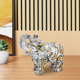 Maxbell Mechanical Punk Statue Ornaments Steampunk Craft for Office Table Decoration Elephant