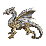 Maxbell Mechanical Punk Statue Ornaments Steampunk Craft for Office Table Decoration Flying Dragon