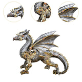 Maxbell Mechanical Punk Statue Ornaments Steampunk Craft for Office Table Decoration Flying Dragon