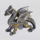 Maxbell Mechanical Punk Statue Ornaments Steampunk Craft for Office Table Decoration Flying Dragon
