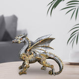 Maxbell Mechanical Punk Statue Ornaments Steampunk Craft for Office Table Decoration Flying Dragon