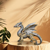 Maxbell Mechanical Punk Statue Ornaments Steampunk Craft for Office Table Decoration Flying Dragon