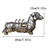 Maxbell Mechanical Punk Statue Ornaments Steampunk Craft for Office Table Decoration Dog
