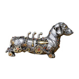 Maxbell Mechanical Punk Statue Ornaments Steampunk Craft for Office Table Decoration Dog