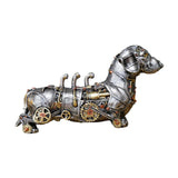 Maxbell Mechanical Punk Statue Ornaments Steampunk Craft for Office Table Decoration Dog