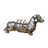 Maxbell Mechanical Punk Statue Ornaments Steampunk Craft for Office Table Decoration Dog
