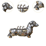 Maxbell Mechanical Punk Statue Ornaments Steampunk Craft for Office Table Decoration Dog
