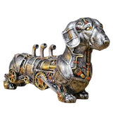 Maxbell Mechanical Punk Statue Ornaments Steampunk Craft for Office Table Decoration Dog