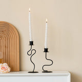 Maxbell Iron Candle Holder Retro Pillar Candles Stand for Living Room Hotel Tabletop S