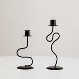 Maxbell Iron Candle Holder Retro Pillar Candles Stand for Living Room Hotel Tabletop S