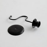Maxbell Iron Candle Holder Retro Pillar Candles Stand for Living Room Hotel Tabletop S