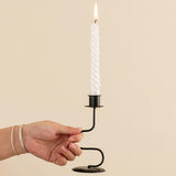 Maxbell Iron Candle Holder Retro Pillar Candles Stand for Living Room Hotel Tabletop S
