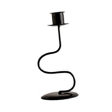 Maxbell Iron Candle Holder Retro Pillar Candles Stand for Living Room Hotel Tabletop S