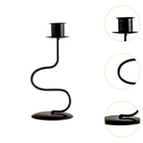 Maxbell Iron Candle Holder Retro Pillar Candles Stand for Living Room Hotel Tabletop S
