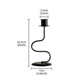 Maxbell Iron Candle Holder Retro Pillar Candles Stand for Living Room Hotel Tabletop S