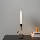 Maxbell Iron Candle Holder Retro Pillar Candles Stand for Living Room Hotel Tabletop S