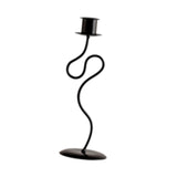 Maxbell Iron Candle Holder Retro Pillar Candles Stand for Living Room Hotel Tabletop L