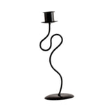 Maxbell Iron Candle Holder Retro Pillar Candles Stand for Living Room Hotel Tabletop L