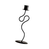 Maxbell Iron Candle Holder Retro Pillar Candles Stand for Living Room Hotel Tabletop L