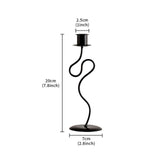 Maxbell Iron Candle Holder Retro Pillar Candles Stand for Living Room Hotel Tabletop L
