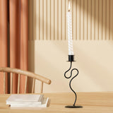 Maxbell Iron Candle Holder Retro Pillar Candles Stand for Living Room Hotel Tabletop L