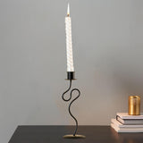 Maxbell Iron Candle Holder Retro Pillar Candles Stand for Living Room Hotel Tabletop L