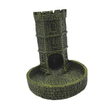 Maxbell Castle Dice Tower with Tray Wall Carving Dice Rolling Tray for Birthday Gift Yellow Green