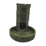 Maxbell Castle Dice Tower with Tray Wall Carving Dice Rolling Tray for Birthday Gift Yellow Green