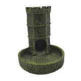 Maxbell Castle Dice Tower with Tray Wall Carving Dice Rolling Tray for Birthday Gift Yellow Green