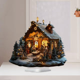 Maxbell 2D Acrylic Ornament Decorative Standing Ornament for Party Bookshelf Holiday Jesus