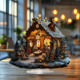 Maxbell 2D Acrylic Ornament Decorative Standing Ornament for Party Bookshelf Holiday Jesus