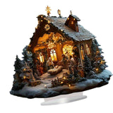 Maxbell 2D Acrylic Ornament Decorative Standing Ornament for Party Bookshelf Holiday Jesus